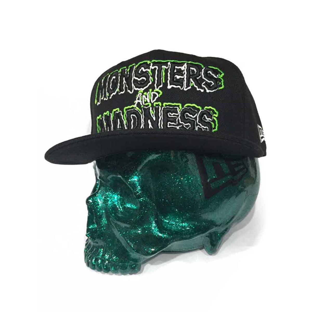 MONSTERS AND MADNESS New Era 9FIFTY × SECRETBASE 1/1 SKULL HEAD GREEN RAME SET