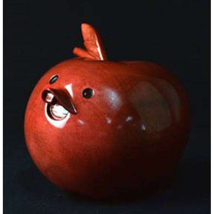 W Collection Wooden Apple Tinted Red by Ashley Wood