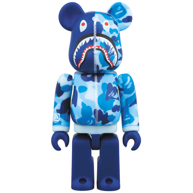BAPE (R) CAMO SHARK BE@RBRICK 100% - Blue by Medicom
