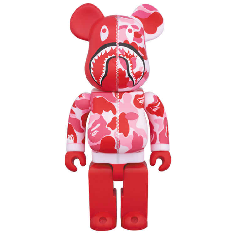 400% Red BAPE Camo Shark Bearbrick by Medicom