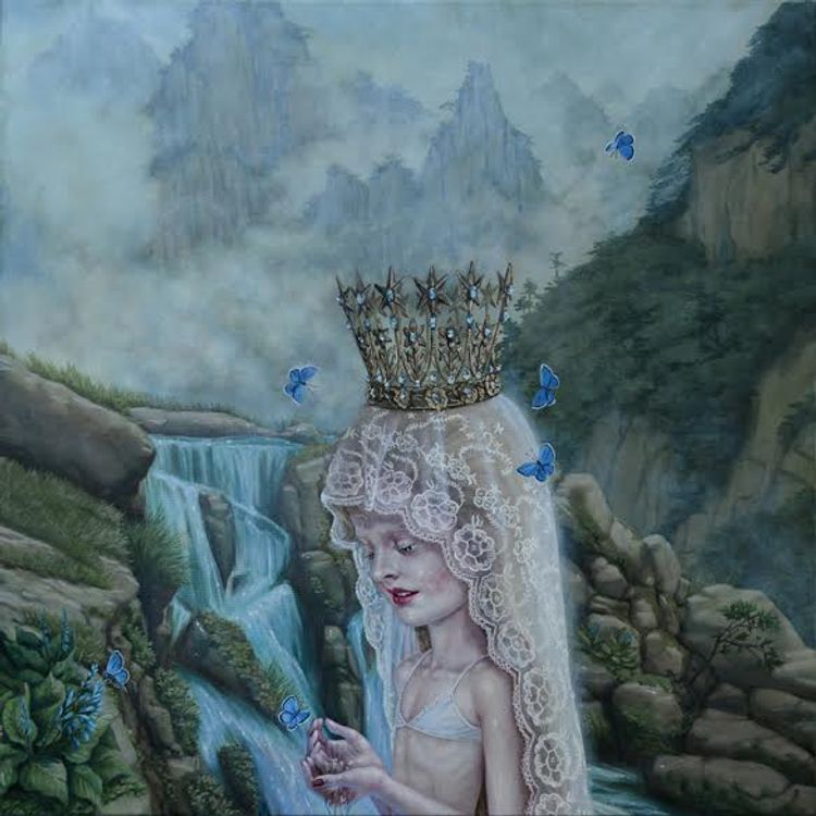 Bathing of a Girl God by Jana Brike