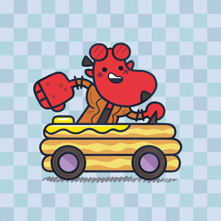 "Speedy Hellboy" Print by Andrew Kolb