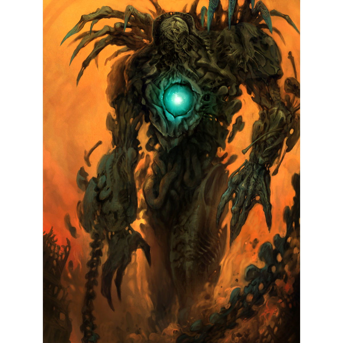 "Kaiju Danger" Wood Print