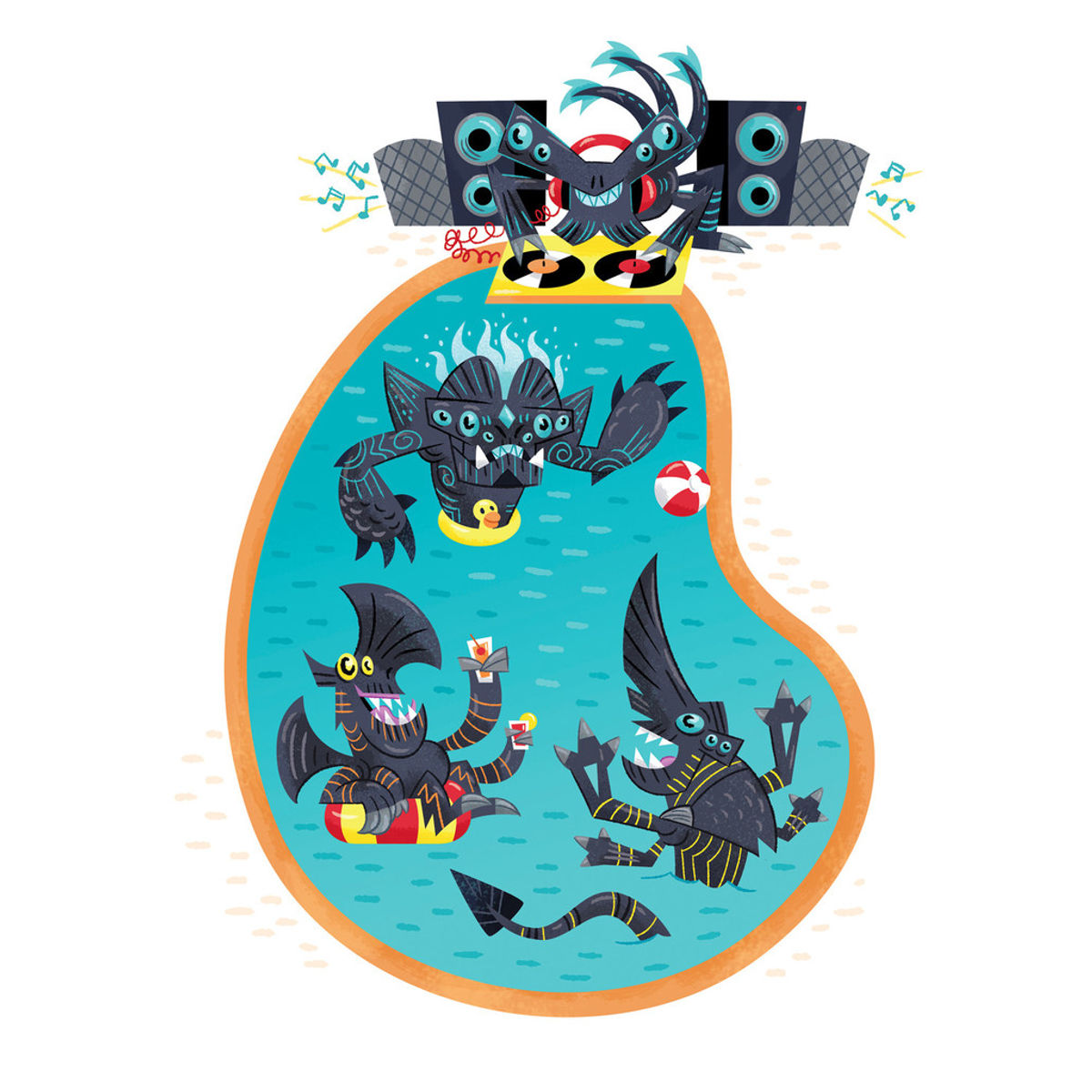 "Kawaiiju Pool Party" Print