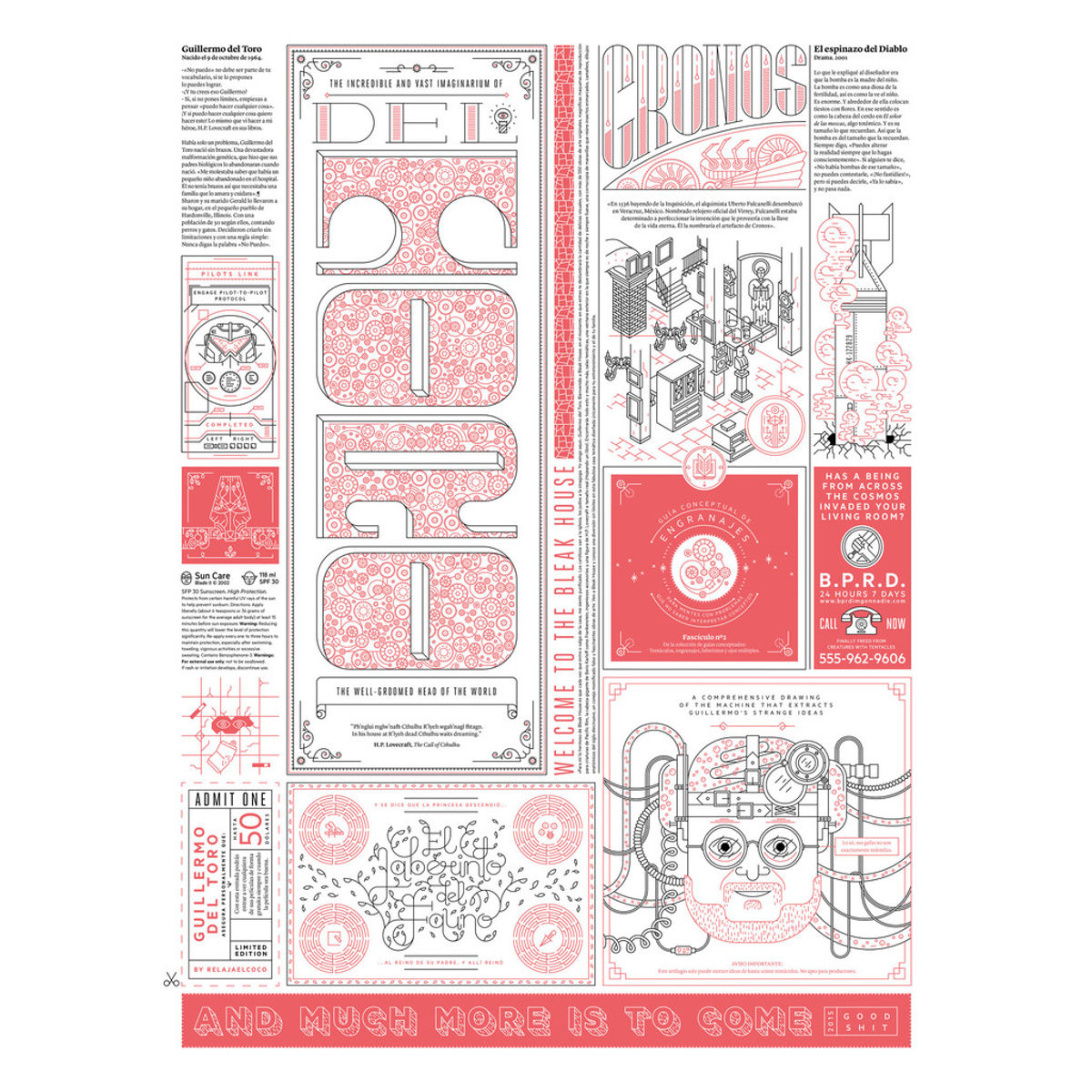 "el vasto mundo de del Toro." Print