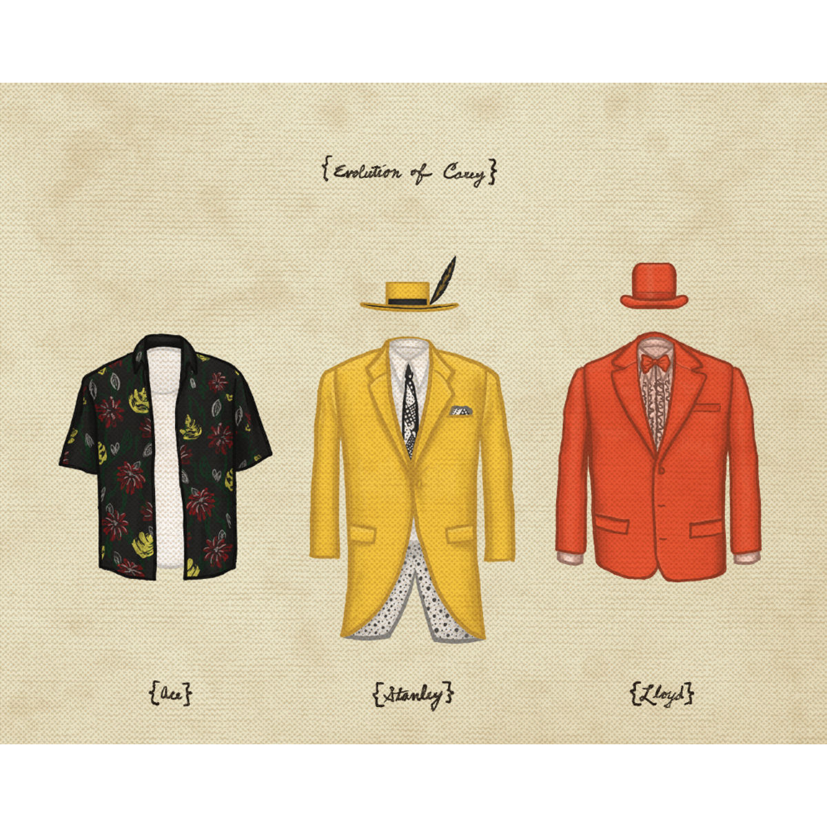 "Evolution of Carrey" Print