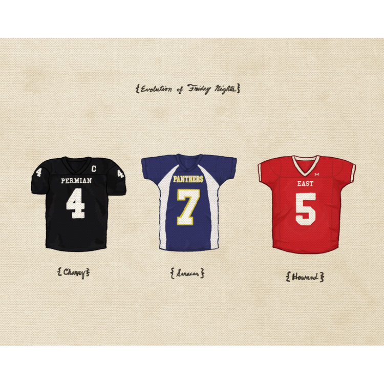 "Evolution of Friday Night Lights" Print by Joe Van Wetering
