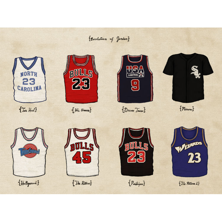 "Evolution of Jordan" Print by Joe Van Wetering