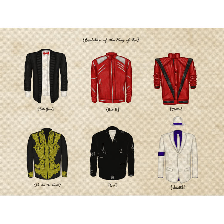"Evolution of the King of Pop" Print by Joe Van Wetering