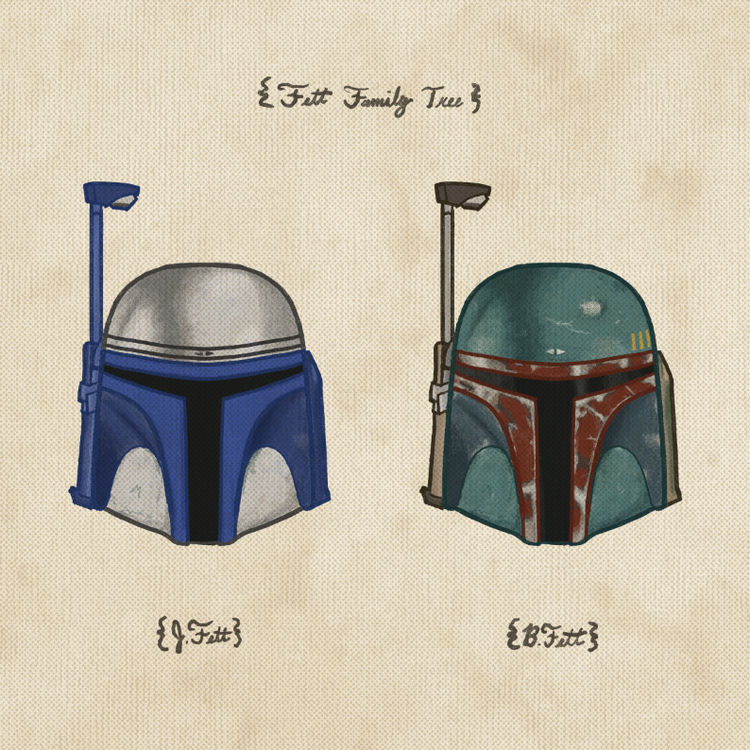 "Fett Family Tree" Print by Joe Van Wetering