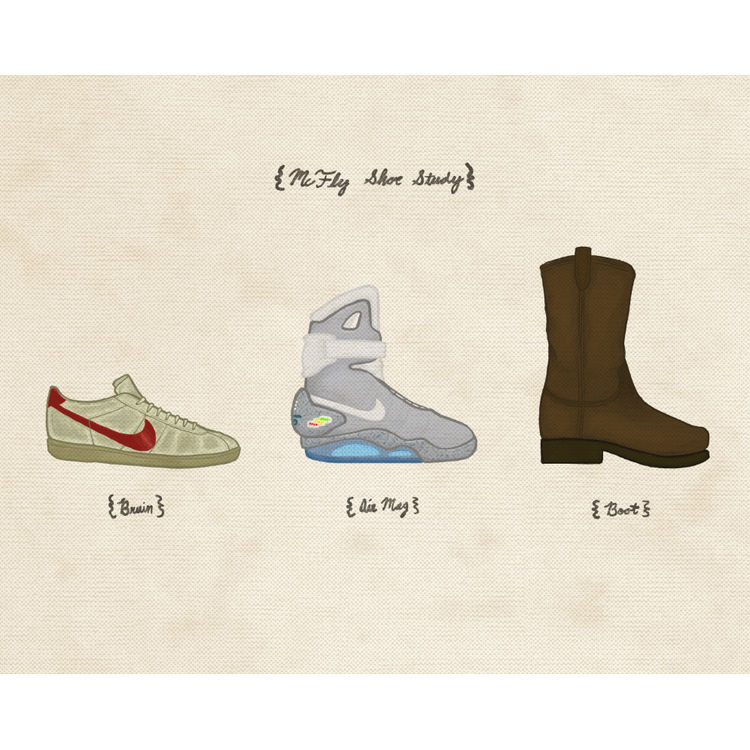 "McFly Shoe Study" Print by Joe Van Wetering