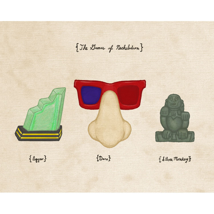"The Games of Nickelodean" Print by Joe Van Wetering