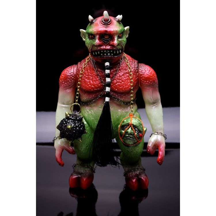 MVH X SPLURRT CINEMA MONSTER "FIRE & ICE" VERSION - green variant with beard by MVH