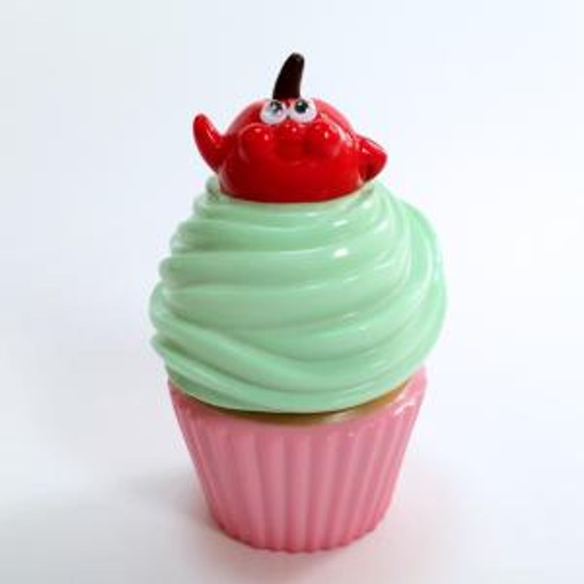 Hello Cherry ☆ cupcake: Green cream x Pink cup