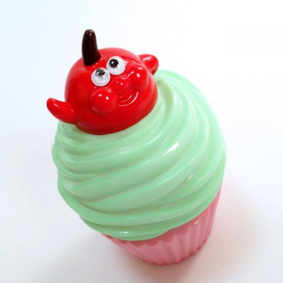 Hello Cherry ☆ cupcake: Green cream x Pink cup