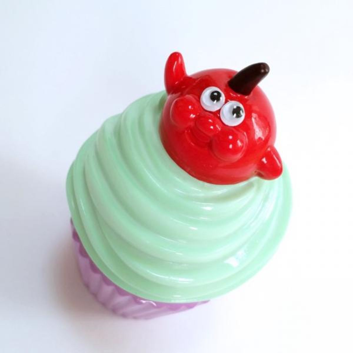 Hello Cherry ☆ cupcake: Green cream x purple cup