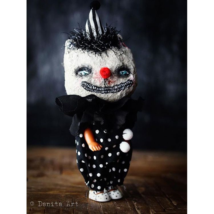 Cat Clown by Danita Art