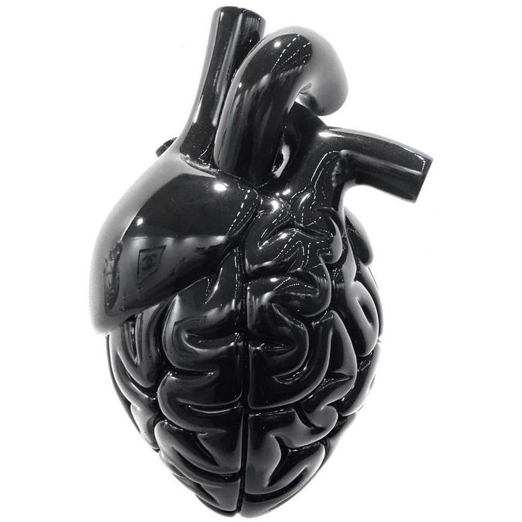 Brainheart - Glossy Black by Emilio Garcia