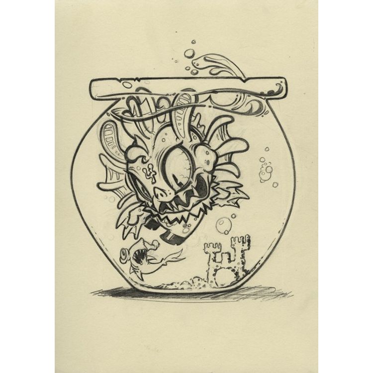 The 13: No 04: Fish! Concept Sketch by Brandt Peters