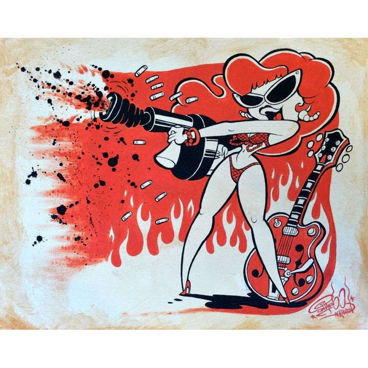 Bikini Girls With Machine Guns by Shawn Dickinson