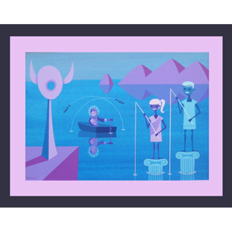 Violet Girl Indigo Boy by Shag (Josh Agle)