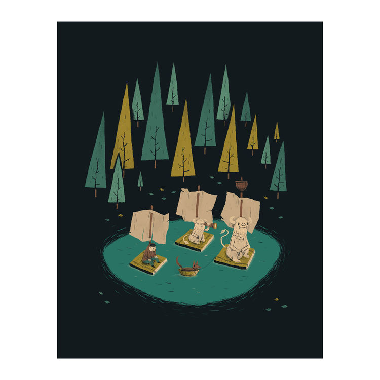 "At the Lake" Print by Louis Roskosch