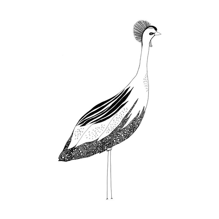 "Crane" Print by Maja Safstrom