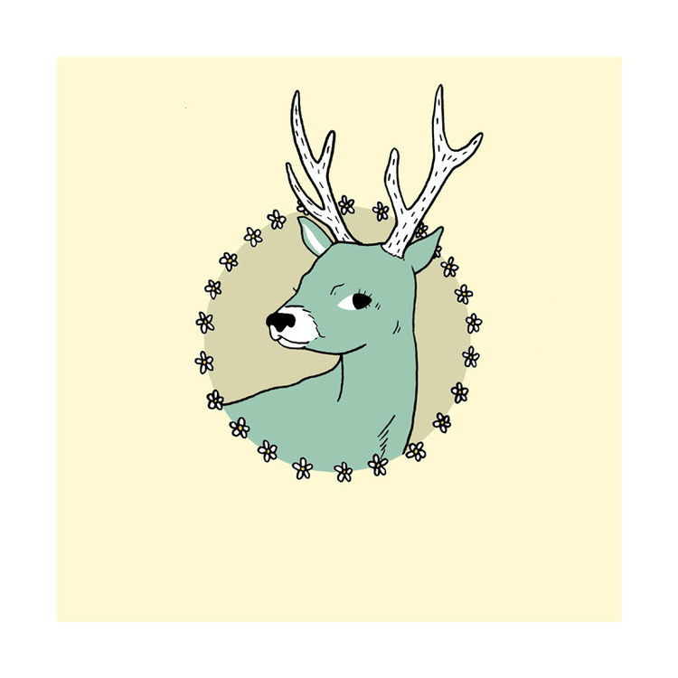 "Deer" Print by Steff Bomb