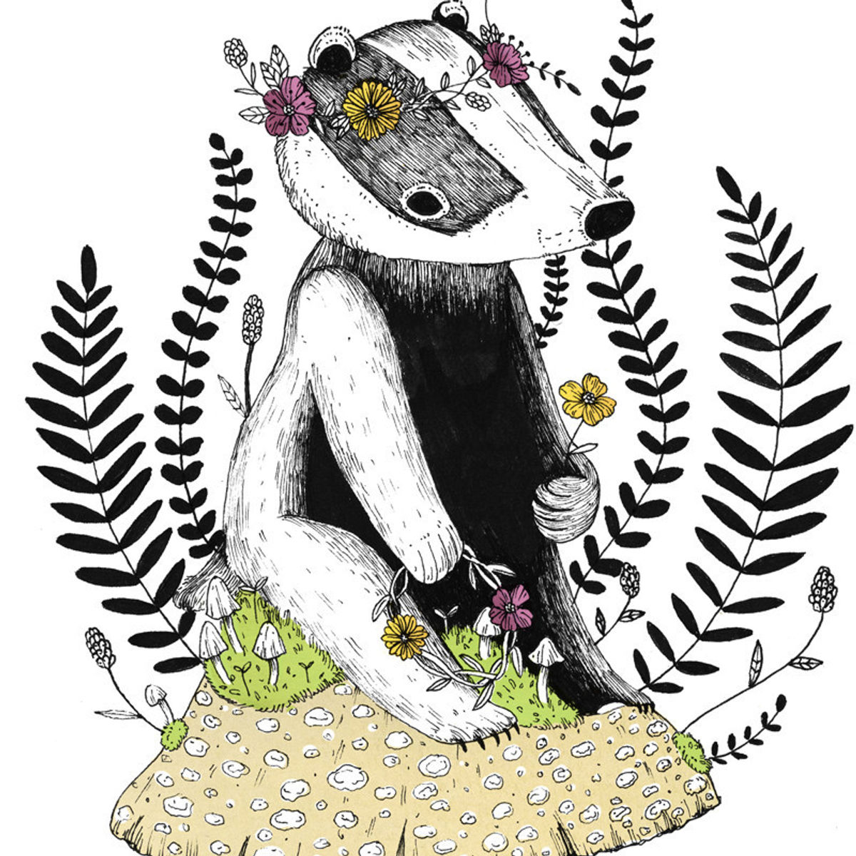 "The Badger" Print