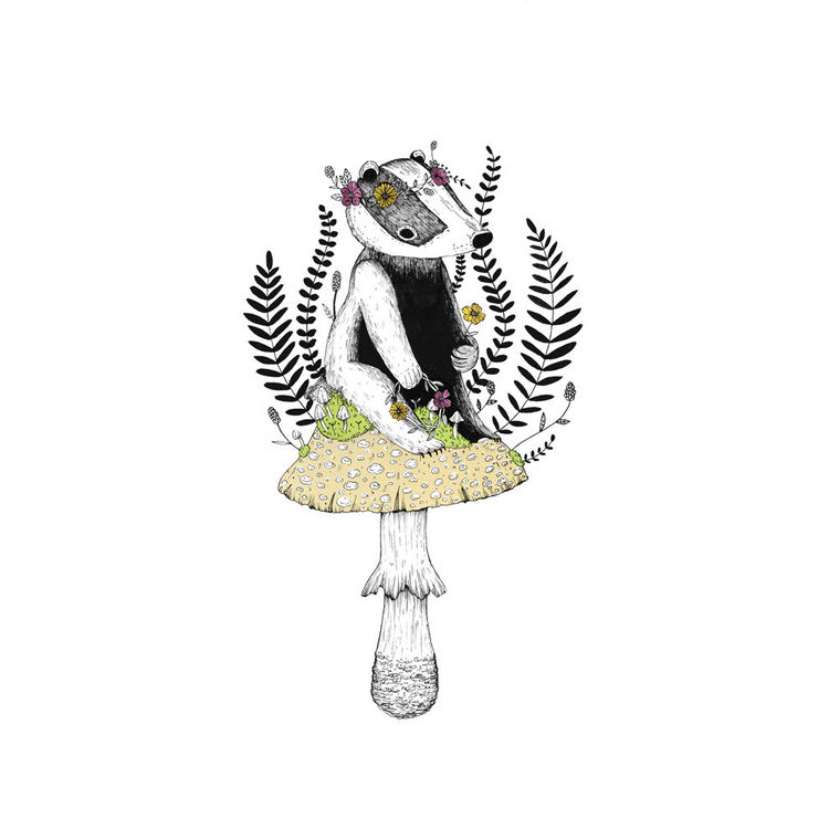 "The Badger" Print by Marika Paz