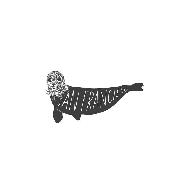 "San Francisco Seal" Print by Sycamore Street Press