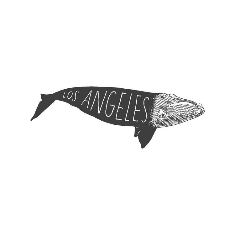 "Los Angeles Whale" Print by Sycamore Street Press