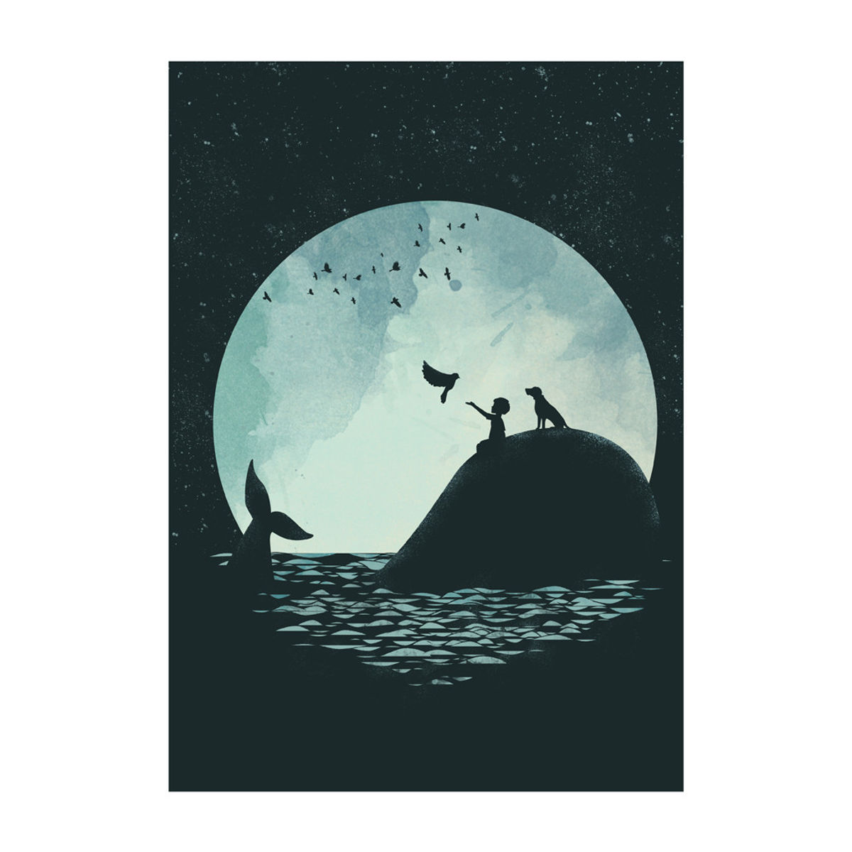 "The Boy and the Whale" Print