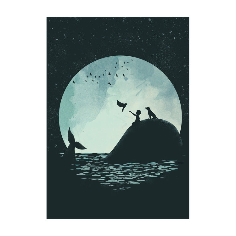 "The Boy and the Whale" Print by Jay Fleck