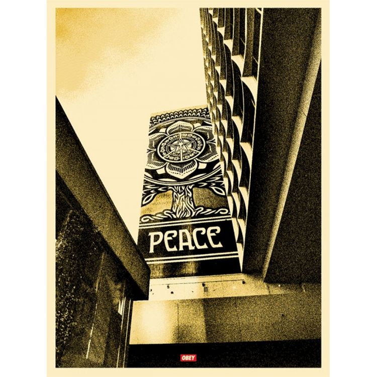 Covert to Overt – Peace Tree, 2015 ( Gold Edition ) by Obey Giant (Shepard Fairey)