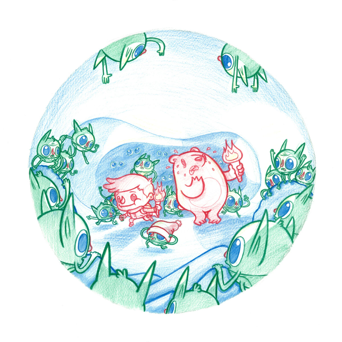 Cave-Dwelling Goblins Greet Boy and Bear