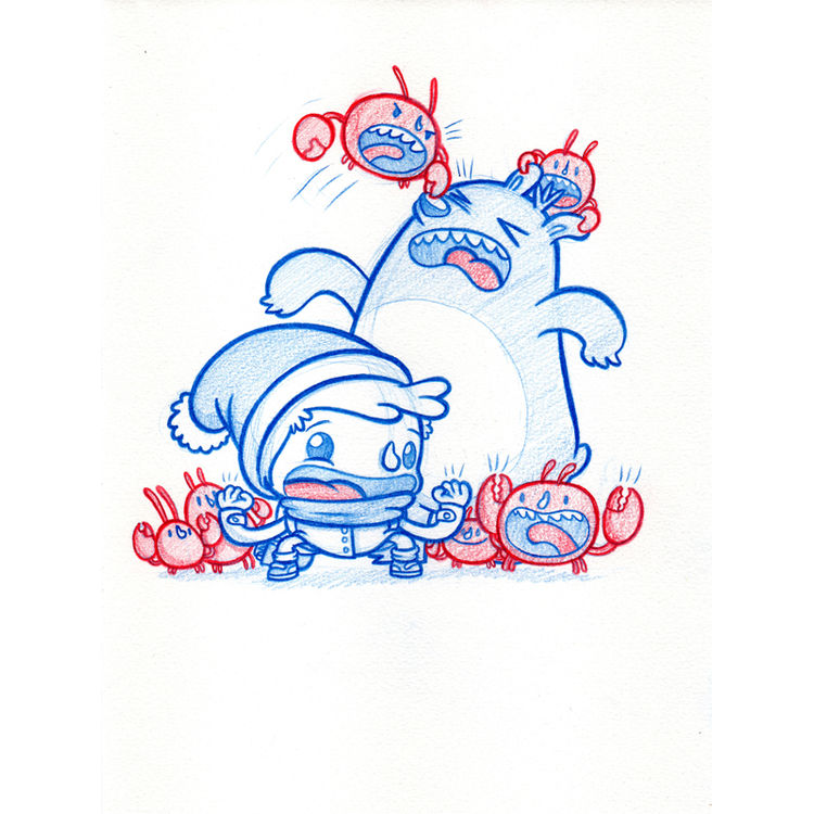 Crustacean Dance! Print by PodgyPanda