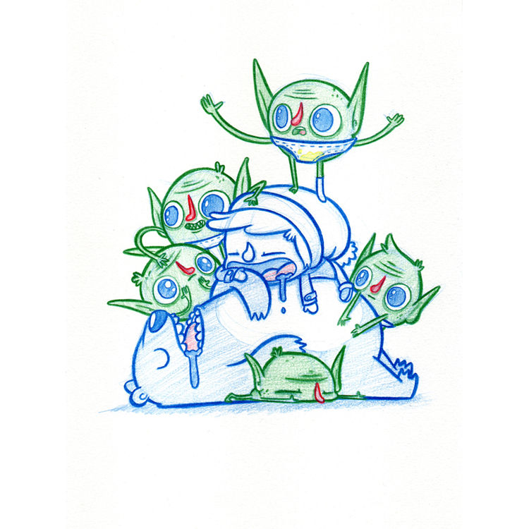 A Goblin Problem Print by PodgyPanda