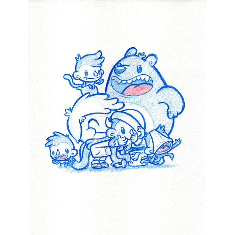 Monkeys Print by PodgyPanda