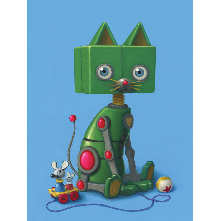 "Zoey the robot kitty" Canvas Print by Geoffrey Gersten