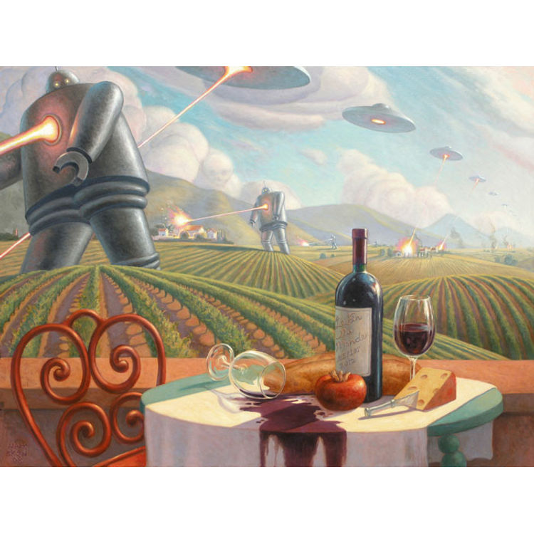 "Last of the Merlot" Canvas Print by mark bryan