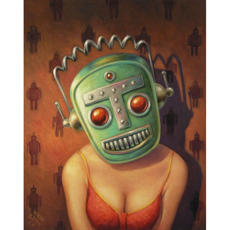 "Robot Girl" Canvas Print by mark bryan