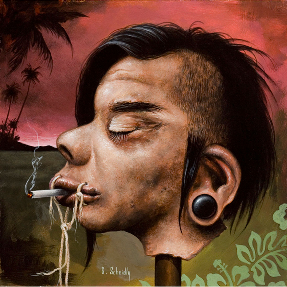 Shrunken Emo Head