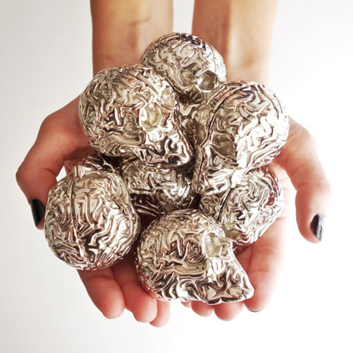 Mini Skull Brain - Chrome edition