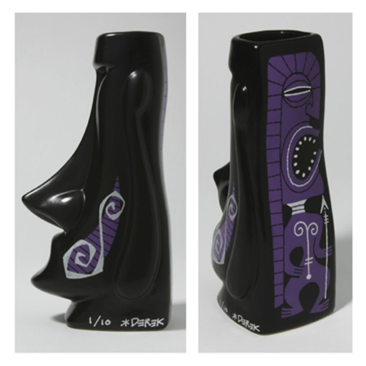 Handpainted Tiki Mug #1 by Derek Yaniger