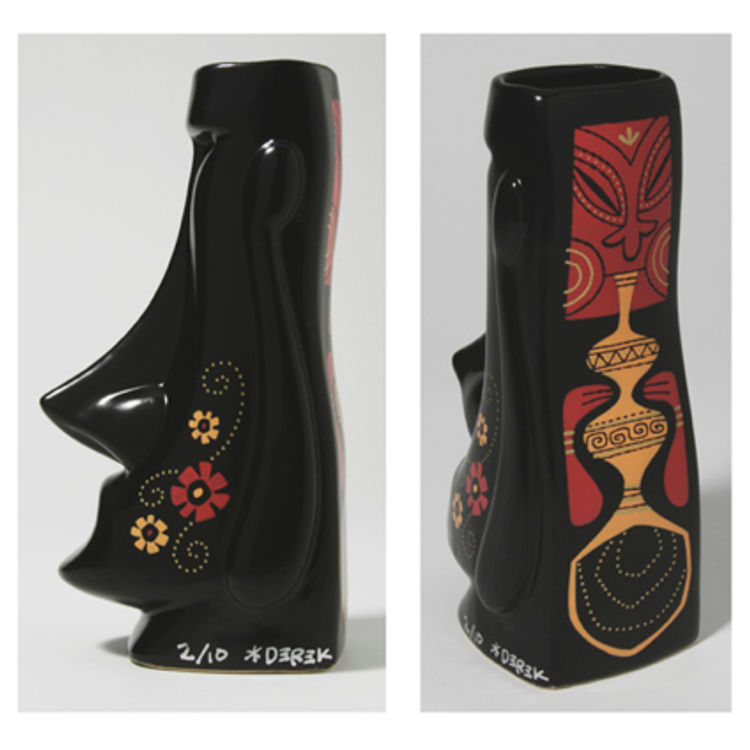 Hand Painted Tiki Mug #2 by Derek Yaniger