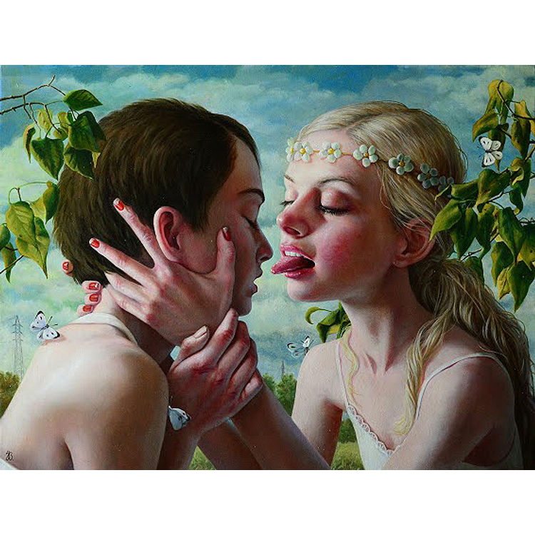 Kissing Lesson Behind The School Shed by Jana Brike