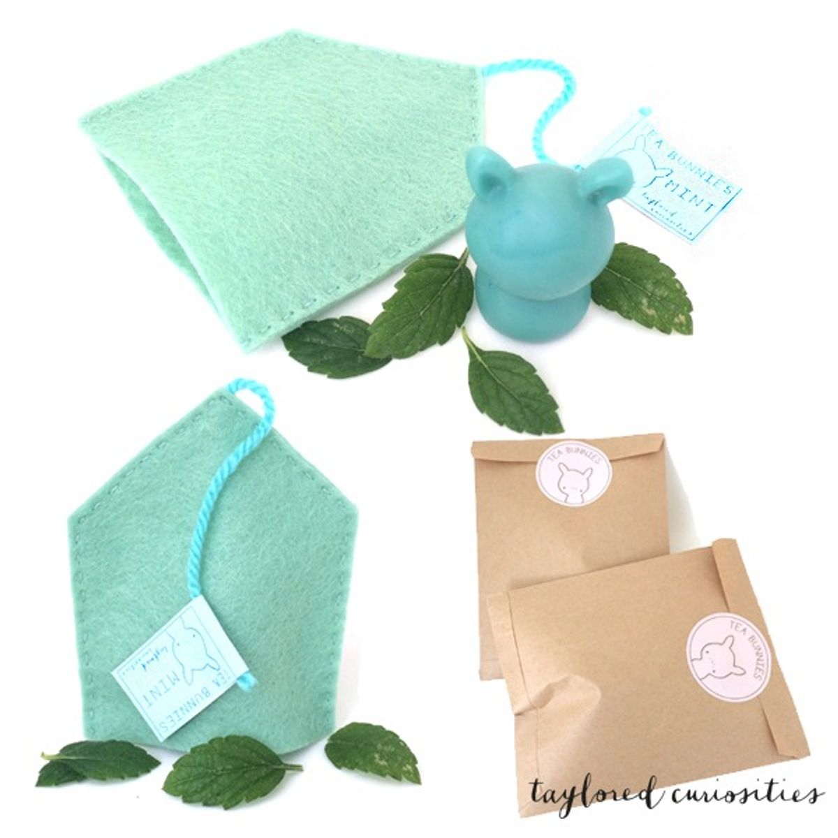 Mint Tea Bunnies - The Matryoshka set