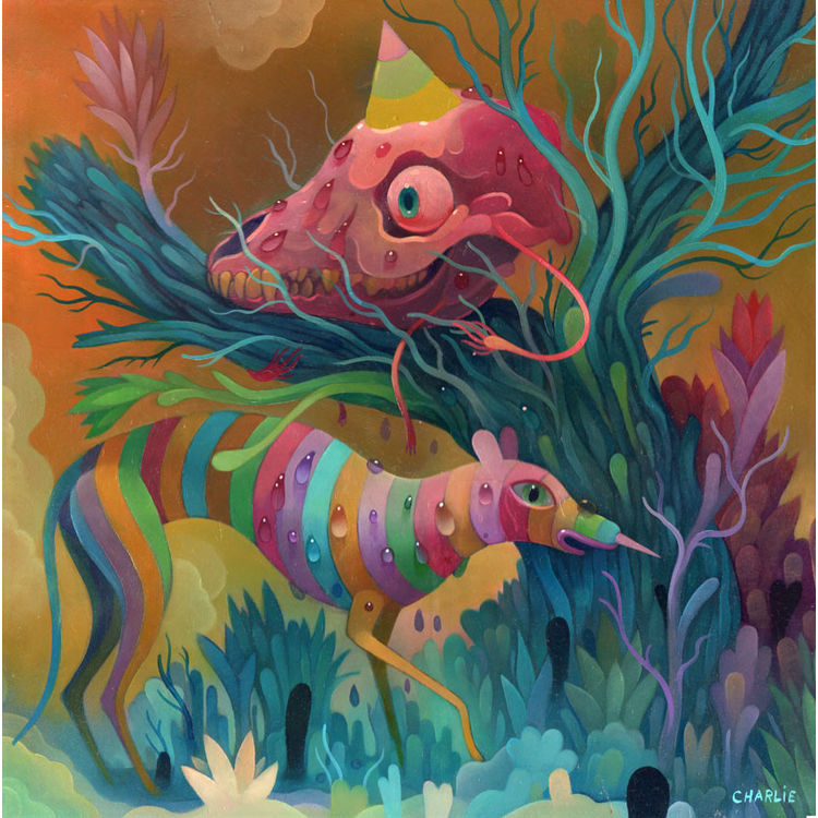Striped Dog by Charlie Immer