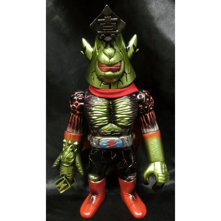 sun of the father (black molding / meta green / red scarf) by Real X Head (Mori Katsura)